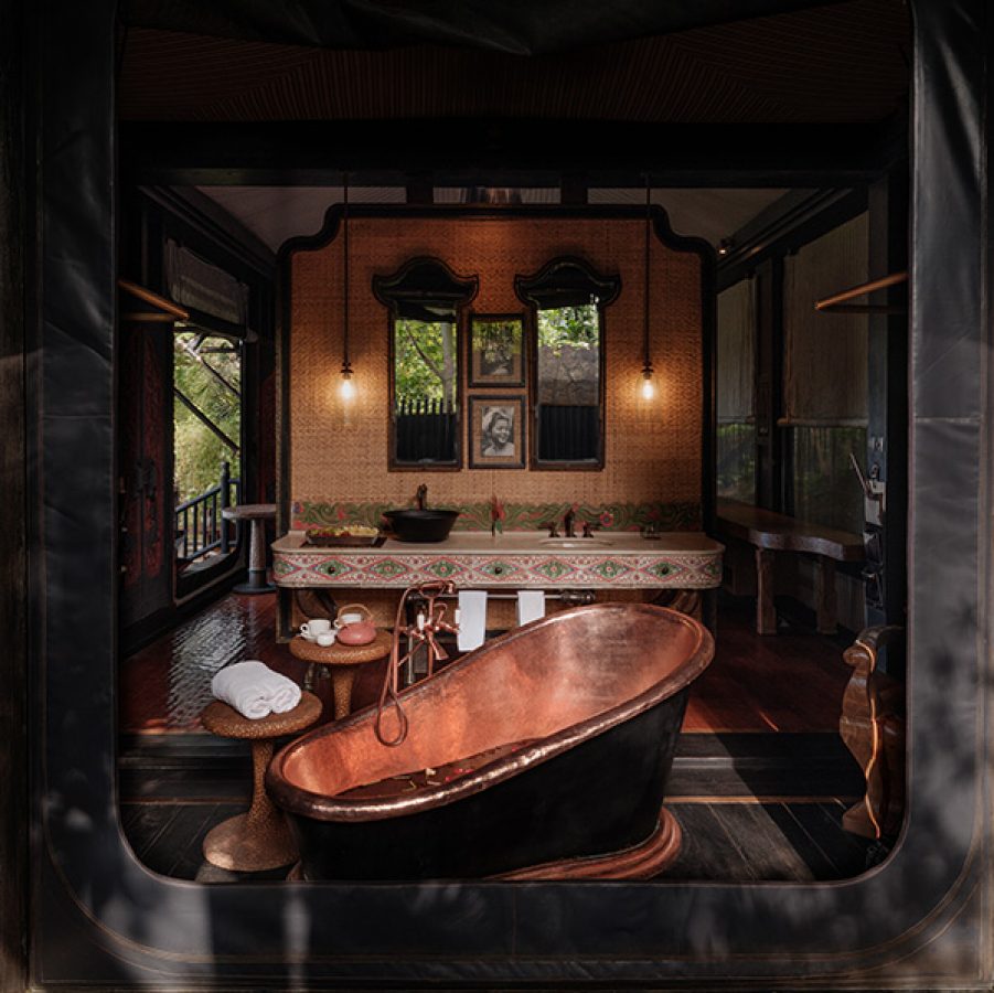 Capella Ubud bathroom of a guest room