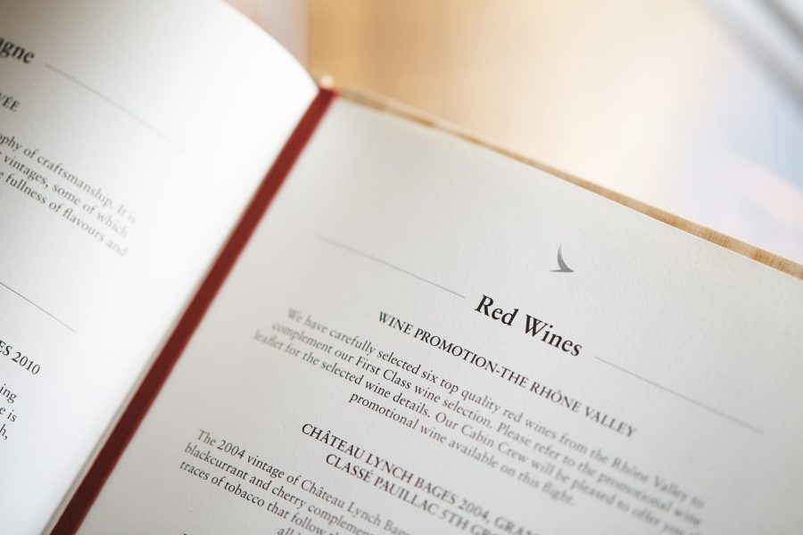 Wine menu