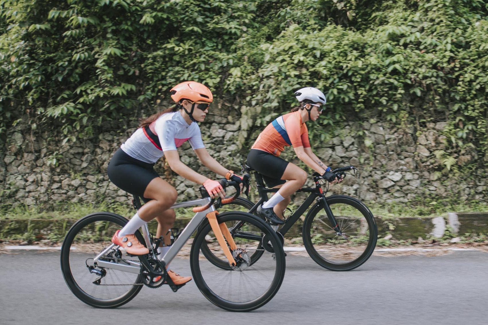 People cycling in Hong Kong