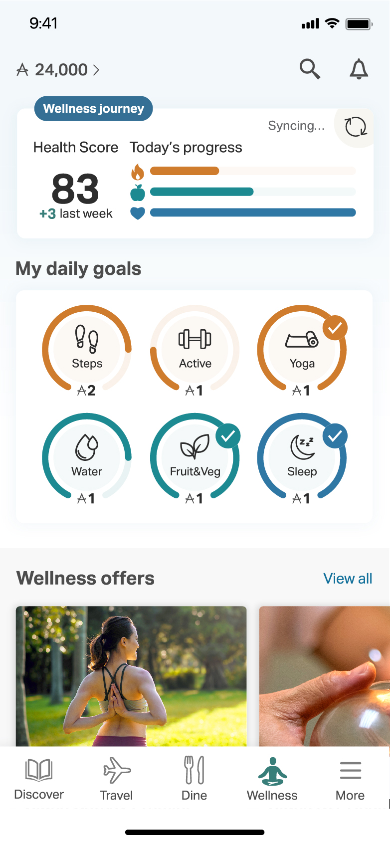 wellness journey dashboard