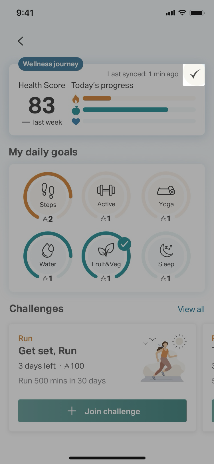 activity tracking step 1