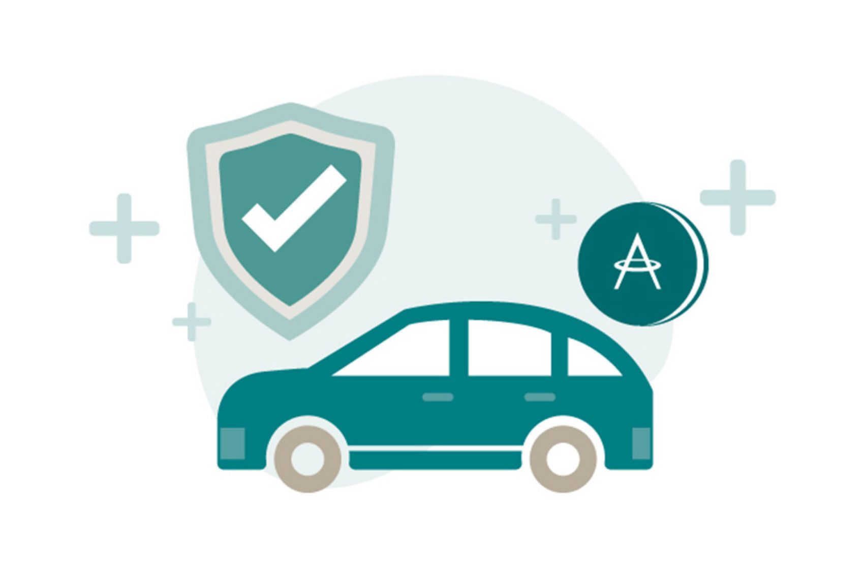 A motor with a shield and Asia Miles coin on top