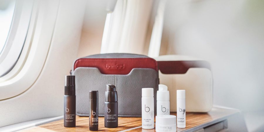 A set of natural skincare products from Bamford