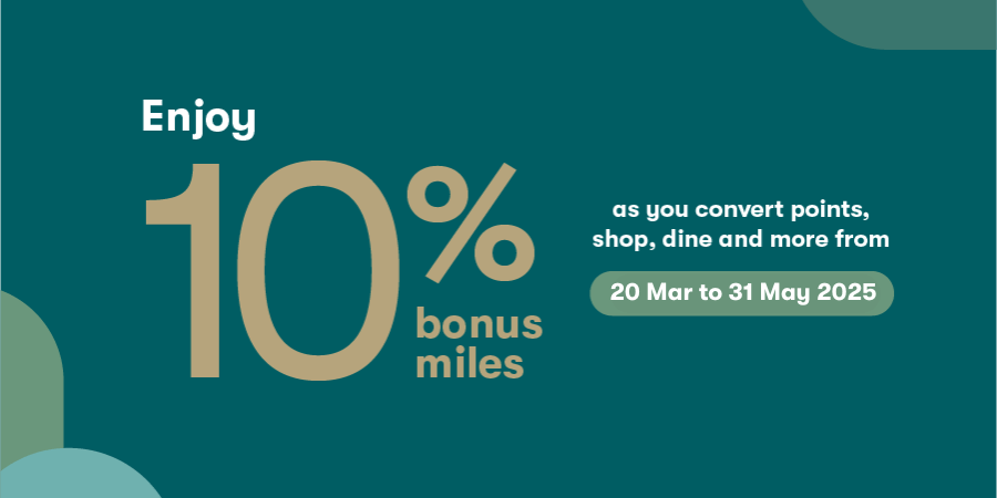 10% bonus miles until 31May25
